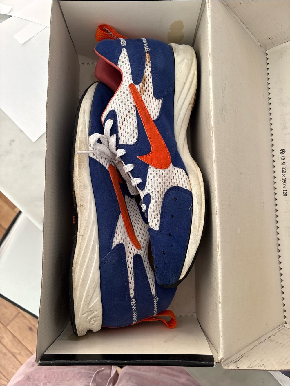 Vintage 1995 Nike Air Streak Ekiden Blue Orange Mens 9.5 Rare OG